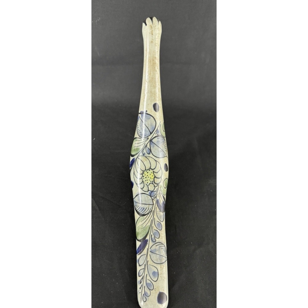 Vintage Tonala Mexico Pottery Hand Painted Bird 9" Long 6.5" Tall Read Note - Picture 3 of 16